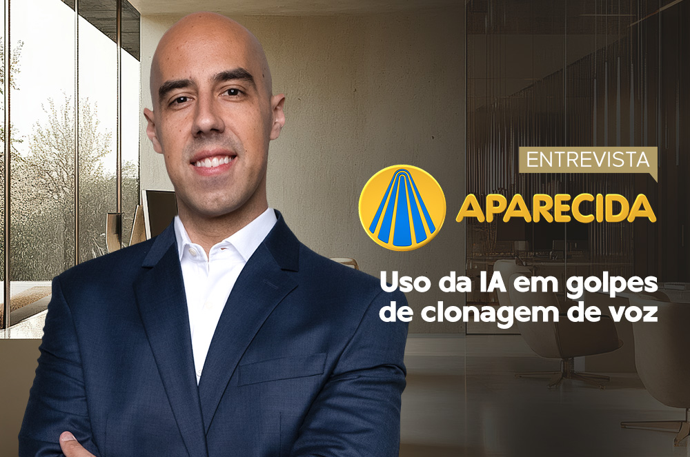 Sthefano Cruvinel, CEO da EvidJuri, alerta no TJ Aparecida sobre riscos da clonagem de voz com inteligência artificial